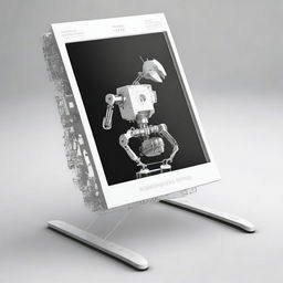 Design an elegant display stand for showcasing the book 'Lort (Internet of Robotics Things)'