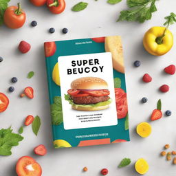 Create an ebook mockup for a cookbook titled 'Super Delicious'