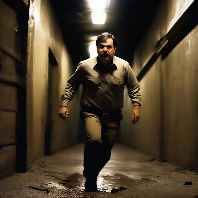 An image depicting the infamous escape of Al Chapo