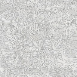 An intricate, antistress coloring pattern featuring a variety of geometric shapes, floral designs, and abstract elements