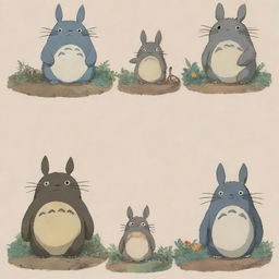 Crie uma tira de quadrinhos em estilo Studio Ghibli, esperando para ser preenchida com o texto do usuário.