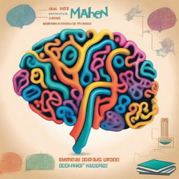 Create a book cover illustrating the human brain