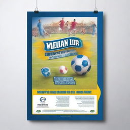 Create a poster for a youth football tournament called Medano Cup in El Medano, municipality of Granadilla de Abona, organized by Abona Cup in collaboration with CD Esmugran