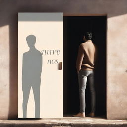 Two men looking at each other with a door in the background