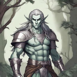 A detailed illustration of an elf-man character from Dungeons & Dragons