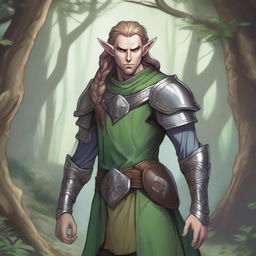 A detailed illustration of an elf-man character from Dungeons & Dragons