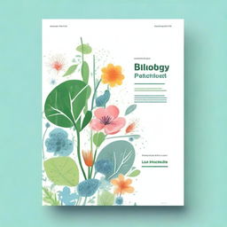 A cover page for a biology practical file