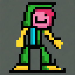 Create a 32x32 pixel art character for a 2D platformer video game