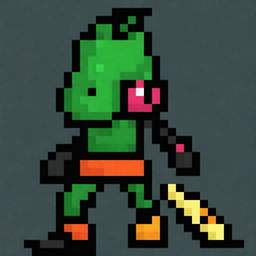 Create a 32x32 pixel art character for a 2D platformer video game