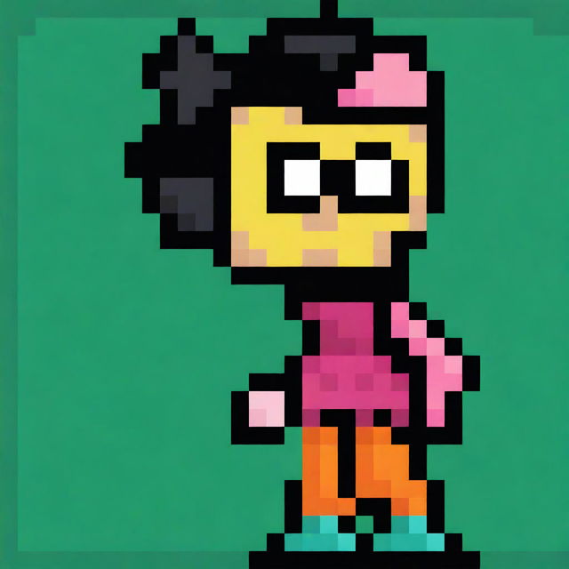 Create a 32x32 pixel art character for a 2D platformer video game