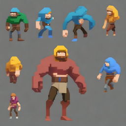 Un personaje de perfil de 64x64 píxeles para un videojuego de plataformas 2D