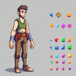 Un enemigo simple de perfil para un videojuego de plataformas 2D