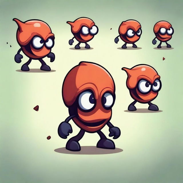 A simple enemy character for a 2D platformer video game