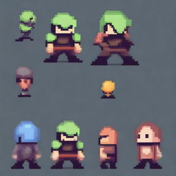 Create a pixel art image of an enemy character for a 2D platformer video game