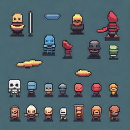 Create a simple pixel art enemy for a 2D platformer video game