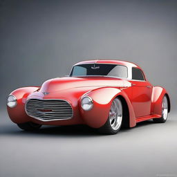 Create a custom hypercar that combines the classic design of a 1939 Chevy coupe with the modern aesthetics of a Camaro