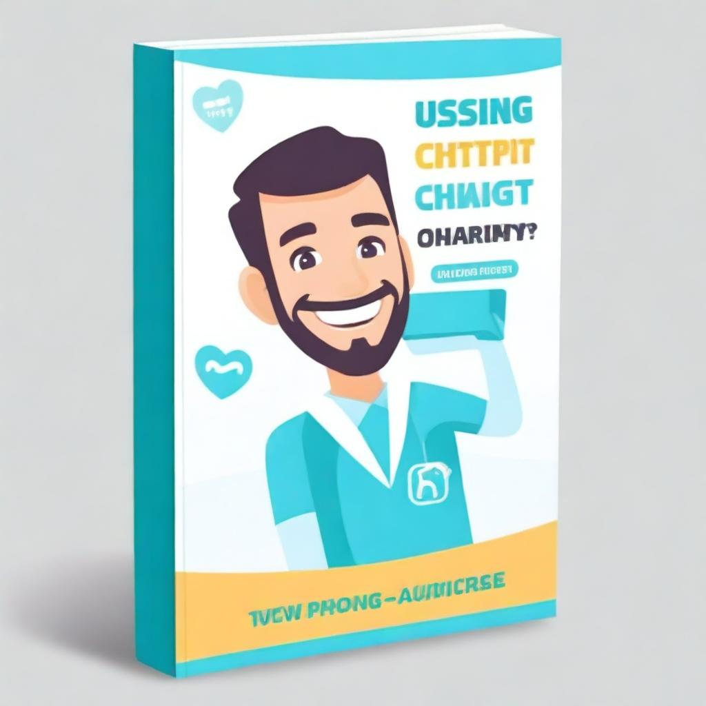 Create a book cover titled 'Using ChatGPT for Dentists: A Step-by-Step Guide'