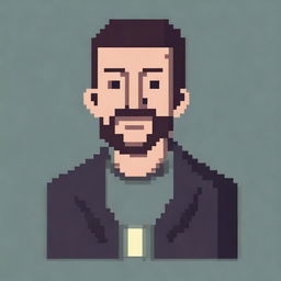 A simple pixel art image of a father