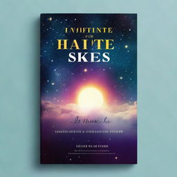 Create a book cover for an astronomy book titled 'Infinite Skies: A Guide to the Cosmos'