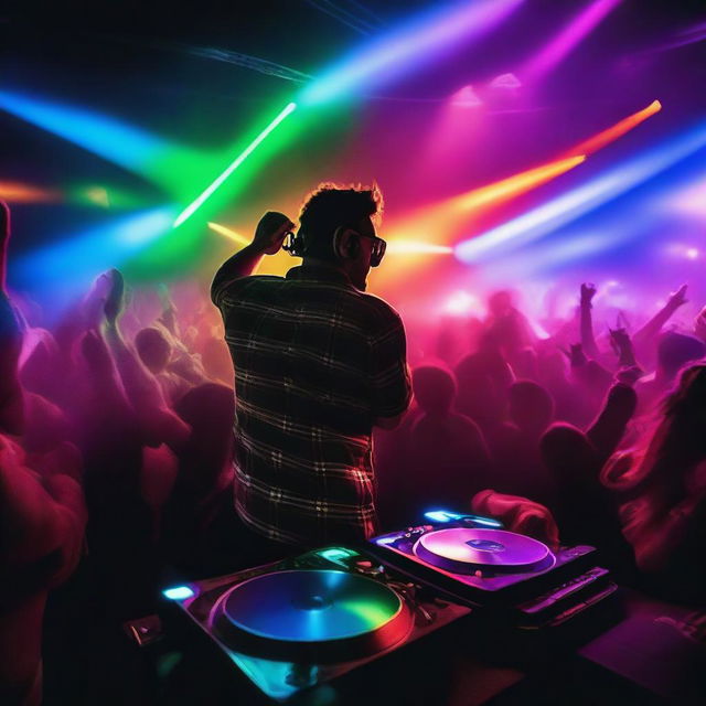 A lively night club in Scotland with a DJ playing music