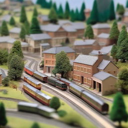 A detailed and intricate model railway setup