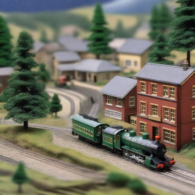 A detailed and intricate model railway setup