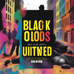 Create a colorful book cover design for a fiction book with the theme 'Black's United'