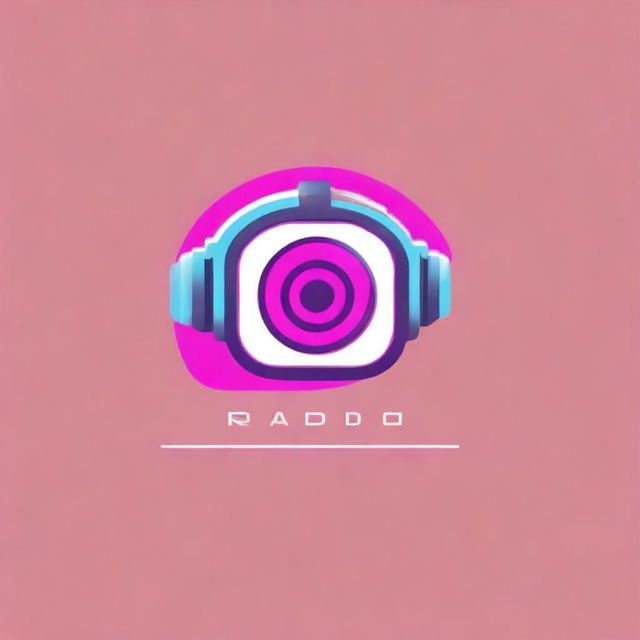 Create a vibrant and eye-catching cover for a radio station