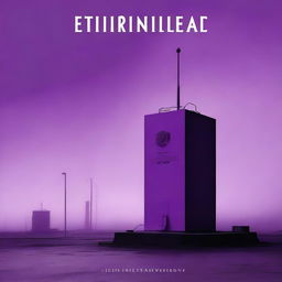 A book cover featuring a radio station with a tall antenna in the middle of a parking lot, without power, and surrounded by fog