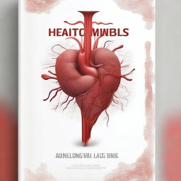 Create a PhD thesis cover book design featuring a detailed illustration of a thrombus