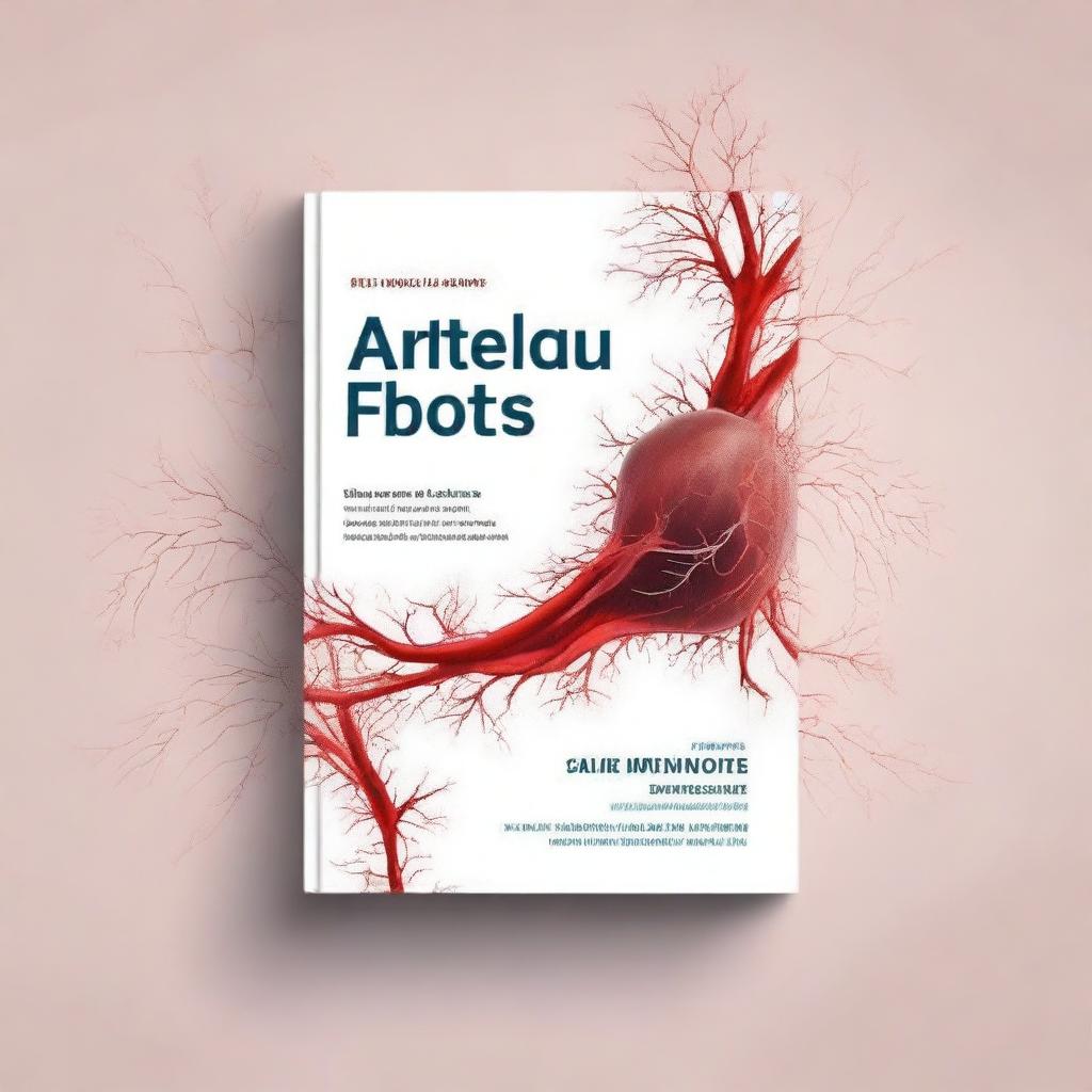 Create a book cover for a medical PhD thesis about arterial clots