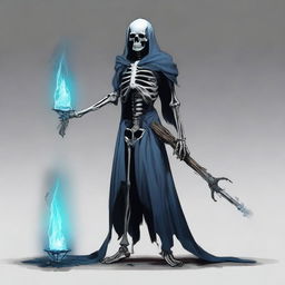 Mûrz is an imposing skeleton bearing the marks of its past as a half-elf sorcerer