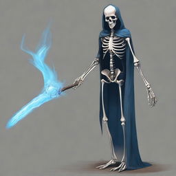 Mûrz is an imposing skeleton bearing the marks of its past as a half-elf sorcerer