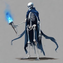 Mûrz is an imposing skeleton bearing the marks of its past as a half-elf sorcerer