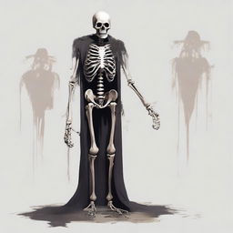 Mûrz is an imposing sentient skeleton with a tall and slender figure