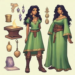 Create an image of Esmeralda from The Hunchback of Notre Dame, reimagined in the Dungeons & Dragons universe