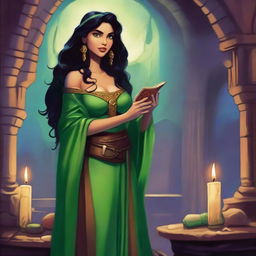 Create an image of Esmeralda from The Hunchback of Notre Dame, reimagined in the Dungeons & Dragons universe