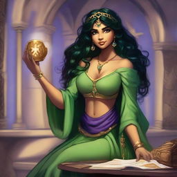 Create an image of Esmeralda from The Hunchback of Notre Dame, reimagined in the Dungeons & Dragons universe