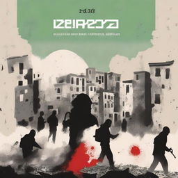 Create a book cover for a story about the Palestinian resistance against Israel