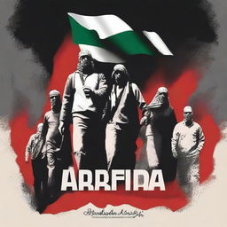 Create a book cover for the Palestinian resistance against Israel, depicting Palestinians rebelling against the occupation