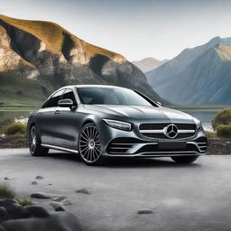 A high-quality image of a Mercedes-Benz car, showcasing its sleek design and luxurious features