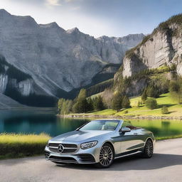 A high-quality image of a Mercedes-Benz car, showcasing its sleek design and luxurious features