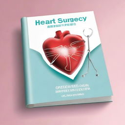 A detailed and informative book cover design for a heart surgery manual