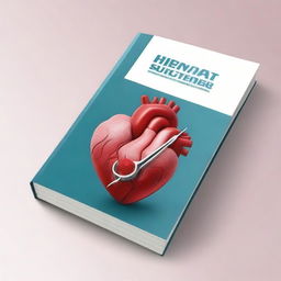 A detailed and informative book cover design for a heart surgery manual
