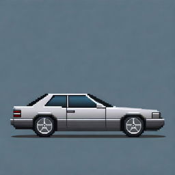 A pixel art representation of a Mercedes-Benz car