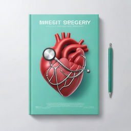 A professional and clean book cover design for a heart surgery manual