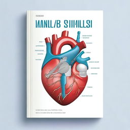 A professional and clean book cover design for an educational heart surgery manual