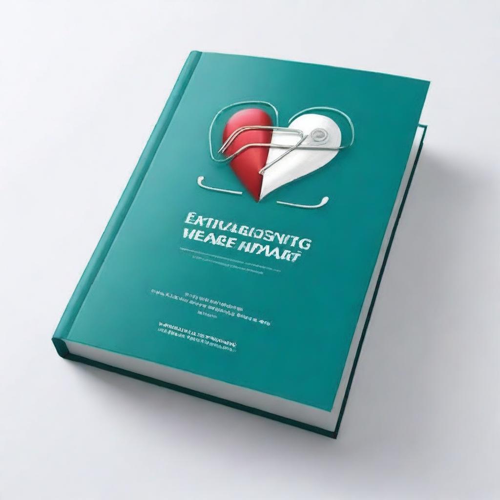 A professional and clean book cover design for an educational heart surgery manual with no words