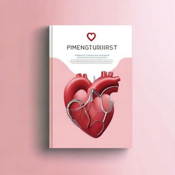 A professional and clean book cover design for a heart surgery manual with no words