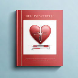 A professional and clean book cover design for a heart surgery manual with no words